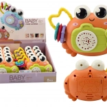 Interaktivni rak s ropotuljico in projektorjem, oranžen