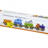 lesen vlak z živalskimi figuricami iz živalskega vrta Viga