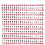 Samolepilni kamenčki rožnati in srebrni 525 kos