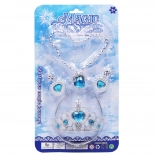 Otroški komplet nakita s krono, ogrlico in uhančki