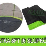 Zaščitna mreža za trampolin 244 cm (8 ft) s 6 tuneli SkyRamiz, zelena