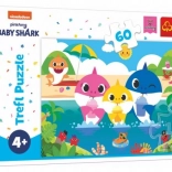 Sestavljanka Baby Shark – družina morskih psov na počitnicah, 60 koščkov (33 × 22 cm)
