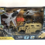 Velik komplet vojaške lovskega letala in bojna tehnika