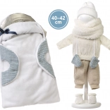 Oblačilo za punčko NEW BORN 40–42 cm – 6-delni set s prenosno podlogo