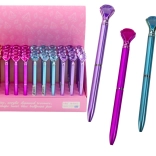 Kemični svinčnik z diamantom, mat, moder črnilo 0,7 mm