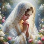 Diamantno barvanje Molitvena Devica Marija 30x40 cm