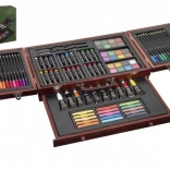 Kreativni likovni komplet v lesenem kovčku, 103 kosov