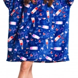 Cozy Noxxiez topla televizijska kapucar odeja – vinsko rdeča