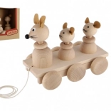 Lesena potisna igrača Tri Miške