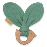 Grizalnik New Baby s ptico v mint barvi