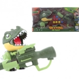 Strelski komplet z dinozavrom in penastimi žogicami na baterije