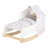 Zibelka za punčke SMALL FOOT Little Button z baldahinom