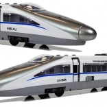 Vlak Pendolino z vlečnim mehanizmom bel, z zvokom in lučmi