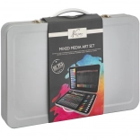 Set likovnih pripomočkov v kovinskem kovčku