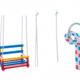 Barvita lesena gugalnica 38 × 30 cm, nosilnost 80 kg