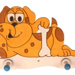 Leseni obešalnik Kužek za otroke