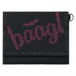 BAAGL denarnica v črni barvi z rdečim vezenjem