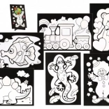 Praskanka 6 kosov barvnih + 6 stojal v škatli 19 × 22 × 6,5 cm