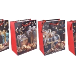 božična darilna vrečka M 26 × 32 × 10 cm