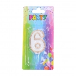 Zabavna svečka številka 6 zlata