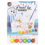 Slikanje po številkah – psi ob morju, komplet 2 slik