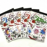 Začasne tetovaže v bloku – 280 kosov, mešanica motivov