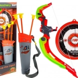 Lok in ščit + 3 puščice s priseski Zeleni