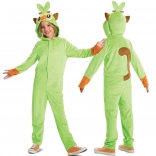 Otroški kostum POKEMON Grookey zelen kigurumi s kapuco 127–136 cm (7–8 let)