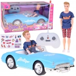RC retro kabriolet s punčko voznikom
