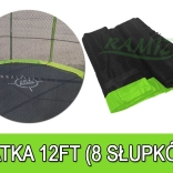 Zaščitna mreža SkyRamiz zelena za vrtno trampolin 366cm 8 tunelov za nosilce
