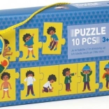 Otroške puzzle oblačenje 10 kosov Djeco