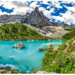Sestavljanka jezero Sorapis, Alpe, Italija 2000 koščkov CASTORLAND