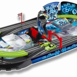 Zložljiva svetleča avtocesta z dvema avtomobiloma