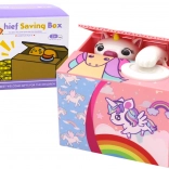 Hranilnik Učimo se varčevati Samorog rožnata melodija