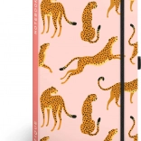 Črtasti zvezek z vzorcem leoparda NOTIQUE 13 × 21 cm