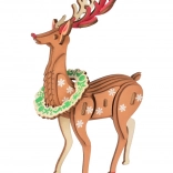 lesene 3D sestavljanke božični jelen