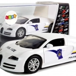 Policijski športni avto s pogonom, lučmi in zvoki – bel