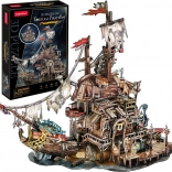 3D puzzle Piratsko pristanišče Tortuga, 218 delov