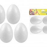 Dekorativno polistirensko jajce 8 cm, 4 kosi