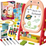 Woopie dvostranska magnetna tabla za risanje in učenje črk in števil, 56 delov