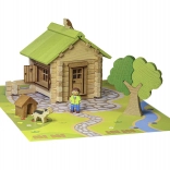 Jeujura lesena sestavljanka – mezzaninska hiša, 85 kosov