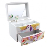 Glasbena škatlica za nakit z enorogom