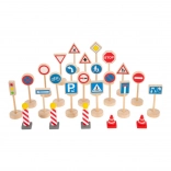 Small Foot prometni znaki, komplet 25 kosov