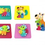 Živalske penaste sestavljanke 14x14 cm