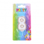 Zabava svečka številka 8 - zlata