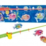 Magnetna ribiška igra s plastičnimi ribicami in palico