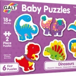 Otroški puzzle dinozavri 6×2 koščka GALT