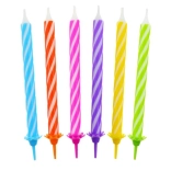 Rojstnodnevne svečke s spiralnim vzorcem GODAN, 24 kos