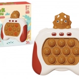 Senzorična igra triceratops Pop It s svetlobnimi in zvočnimi učinki, rjava