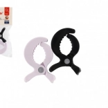 Črno-beli sponki za voziček, 2 kosa